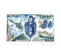 Authentique Timbre Neuf de Collection de France de 1970. N° 1622. Gendarmerie Nationale, hélicoptère, Bateau, Motos