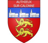 Authieux-sur-Calonne 14 ville Stickers blason autocollant adhésif - Taille : 12 cm