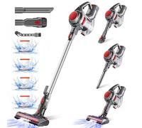 Authmic Aspirateur sans fil 40 000 Pa - 100 min - 450 W - Avec 4 filtres HEPA et bac à poussière de 1,6 l - Pour tapis, sols durs et poils d'animaux