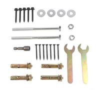 Autilyshop Base de poteau en acier robuste de 10,2 x 10,2 cm, support en béton fabriqué en acier pour une installation sécurisée de terrasse, garde-corps, clôture et boîte aux lettres sur des surfaces