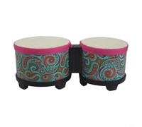 Autilyshop Bongo Drums Instrument de percussion avec motif monde sous-marin 12,7 cm 15,2 cm en caoutchouc et ABS compact et léger pour débutants et amateurs Facile à utiliser (texture bleue)