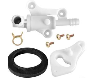Autilyshop Capmer 34100 Kit de valve d'eau de toilette en plastique blanc installation facile pour toilettes Thetford Style Lite Structure d'étanchéité pour une utilisation fiable contre les fuites