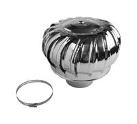 Autilyshop Capuchon d'échappement en acier inoxydable 304 de 110 mm avec lames qui se chevauchent pour une protection contre la pluie et une circulation d'air fluide dans les conduits de cheminée