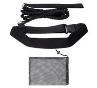 Autilyshop Ceinture d'entraînement de natation avec sangle élastique de 2 m pour la natation stationnaire sur place, harnais de résistance réglable en néoprène pour freestyle dos brasse papillon (noir