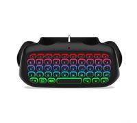 Autilyshop Clavier contrôleur sans fil RVB avec rétroéclairage RVB 30, haut-parleur intégré, prise audio 35 mm, batterie 500 mAh pour manette de jeu portable pro pour messagerie (noir)