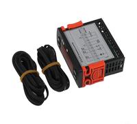 Autilyshop Contrôleur de température numérique intelligent ETC 974 Thermostat à double capteur avec plage de mesure de haute précision de moins 50 à 110 degrés Celsius et sonde PTC moins 55 à 1