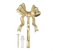 Autilyshop Crochet mural en laiton doré avec nœud papillon pour serviette, chambre à coucher, salle de bain, organisation, crochet décoratif pour sac à main, 90 x 143 x 20 mm ou 60 x 106 x 18 mm