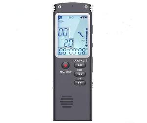 Autilyshop Dictaphone numérique professionnel USB avec lecteur MP3 WAV 8 Go, 16 Go ou 32 Go de stockage, dictaphone portable compact pour étudiants et professionnels Noir