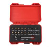 Autilyshop Ensemble d'extracteurs de vis pour vis dénudées et endommagées avec porte-embout magnétique et adaptateur de douille, construction en métal, plusieurs tailles pour tâches de réparation à