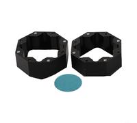 Autilyshop Étui à craie de billard en alliage d'aluminium pour piscine et snooker - Boîte compacte pour craies rondes octogonales carrées - Léger 36 mm noir (noir)