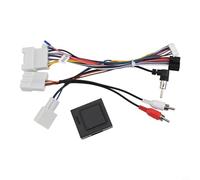 Autilyshop Faisceau de câblage d'autoradio avec boîtier décodeur CANBUS pour véhicules Toyota pour systèmes stéréo Android Installation directe facile ABS PC Matériau noir 12 V Power C