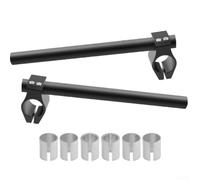 Autilyshop Guidon réglable à clipser pour tube de fourche de 26 mm, 30 mm, 31 mm, moto, VTT, scooter, course en alliage d'aluminium, noir, or, rouge, bleu, orange, argent (noir)