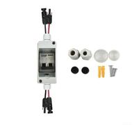 Autilyshop Isolateur PV 30 A DC AC PV Commutateur IP65 Panneau solaire Disjoncteur de déconnexion pour système photovoltaïque RV EV Protection onduleur de batterie 2 pôles DZ47X (16A)