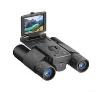Autilyshop Jumelles numériques 10 x 25 avec caméra intégrée et écran LCD de 5,1 cm pour capture vidéo et photo 1080p haute puissance grand champ de vision portable pour observation des oiseaux (noir)