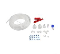 Autilyshop Kit de raccords de tuyau d'eau flexible de 35,6 cm avec valve et cutter pour connecter le filtre à osmose inverse, réfrigérateur, machine à glace, cafetière, humidificateur, aquarium pour
