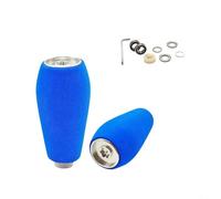 Autilyshop Lot de 2 boutons de moulinet de pêche en EVA pour moulinet Daiwa Tatula DRT MK1 Exsense Baitcasting 50,8 x 23,3 mm Violet/doré/rouge/argenté/gris/noir