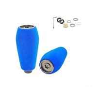 Autilyshop Lot de 2 boutons de moulinet de pêche en EVA pour moulinet Daiwa Tatula DRT MK1 Exsense Baitcasting 50,8 x 23,3 mm Violet/doré/rouge/argenté/gris/noir