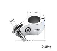 Autilyshop Lot de 2 rails coulissants à charnière en acier inoxydable 316 pour montage supérieur Bimini pour bateau de 22 mm, 25 mm, 30 mm, 32 mm, 38 mm, goupilles de verrouillage pour auvent, bateau