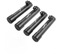 Autilyshop Lot de 4 rallonges de pieds de table réglables pour pieds pliants courbés ou droits, hauteur de 9,1 à 33 cm, en acier revêtu de poudre, pieds en caoutchouc et boulons de fixation (20 cm)