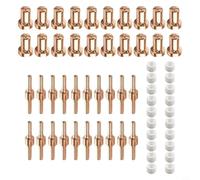 Autilyshop Lot de 60 embouts et électrodes pour découpe plasma LG-40 et Torch CUT40, kit d'accessoires de découpe plasma en cuivre et porcelaine avec buses étendues, longueur