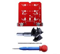 Autilyshop Ouvre-trou de charnière de travail du bois de 35 mm Outil de poinçonnage Localisateur de limitation de cadre de montage en alliage d'aluminium Guide de perçage pour installation précise de