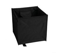 Autilyshop Panier de rangement pliable en corde avec poignées, poubelle pliable en tissu Oxford et boucle de suspension pour articles divers, base de fixation de clous au sol, noir/kaki/noir