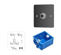 Autilyshop Panneau mural en acier inoxydable pour purificateur d'eau avec tuyau en polyéthylène pré-intégré et connecteur en T 86 mm pour systèmes de plomberie résidentiels et commerciaux (A gris)