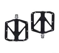 Autilyshop Pédales de vélo en alliage d'aluminium à quatre roulements antidérapantes, design double face pour VTT et vélo de route, résistant à l'usure, tige en acier chromé, rotation lisse