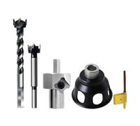 Autilyshop Perforateur vertical en alliage d'aluminium avec bagues de 19 mm et 20 mm pour le travail du bois précis Outil de positionnement pour professionnel et bricolage Bla(C)