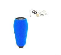 Autilyshop Poignée de moulinet de pêche en EVA pour moulinet Daiwa Tatula DRT MK1 Exsense Baitcasting 50,8 x 23,3 mm Violet Or Rouge Argent Gris Noir (1 ensemble noir)