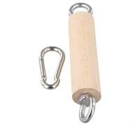Autilyshop Poignées d'entraînement de fitness avec bois de hêtre et poignée en acier inoxydable 304 pour rameurs à portique haute traction vers le bas pour boucle M8 13 x 3,5 cm Jaune
