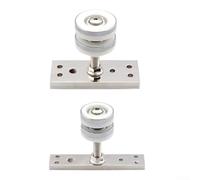 Autilyshop Poulie de porte coulissante en alliage de zinc - Roue en nylon silencieuse avec roulement à grande vitesse et forte capacité de charge pour portes en bois - Argenté - 10 x 5 cm - Roue