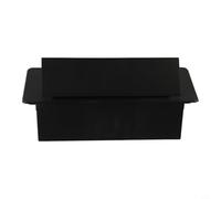 Autilyshop Prise de courant intégrée à 3 voies en aluminium pour plan de travail - 230 V CA 16 A - 3500 W - Ignifuge - Finition en alliage poli - Mécanisme à ressort facile - Noir