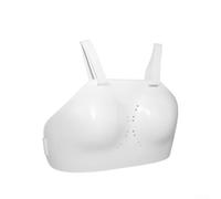 Autilyshop Protection de poitrine en aluminium épée avec coque en PVC léger et sangles réglables pour hommes, femmes, adolescents, compétition, blanc, taille XS à XL (femmes XS)