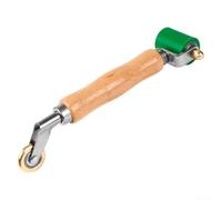 Autilyshop Rouleau de pressage en silicone de 40 mm avec détails en laiton de 6 mm, design à double roulement pour toiture, papier peint, soudure, sol et tapisserie, poignée ergonomique (vert)