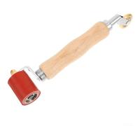 Autilyshop Rouleau de pressage en silicone de 40 mm avec détails en laiton de 6 mm, design à double roulement pour toiture, papier peint, soudure, sol et tapisserie, poignée ergonomique (rouge)