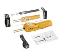 Autilyshop Soudeur en plastique sans fil avec écran LCD - Batterie de 5000 mAh - Chauffe en 3 à 5 secondes - Pour réparation de pare-chocs de voiture - Outil portable - Comprend 200 clous - Jaune