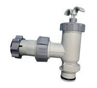 Autilyshop Vanne à piston de rechange pour grande piscine Intex 10747 10722 pour pompes filtrantes de 1500 2500 4000 gallons par heure et chlorinateur d'eau salée en plastique gris avec adaptateur