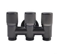 Autilyshop Vanne de dérivation d'eau à trois voies en cuivre avec une entrée et trois sorties pour bidet de toilettes, pulvérisateur de cuisine, salle de bain, balcon, interrupteur rotatif séparé