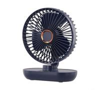 Autilyshop Ventilateur de bureau portable USB avec 5 vitesses et refroidissement silencieux, fonctionne avec port de charge de type C, oscillation automatique à 90 degrés et inclinaison réglable pour