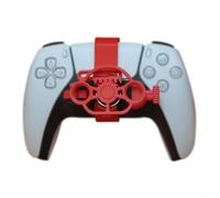 Autilyshop Volant 3D pour manette de jeu de course compacte PS5, accessoire de simulation de jeu dynamique, jaune, rouge, vert, blanc, 25,4 x 16,5 x 17,8 cm (rouge)