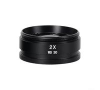 Autilyshop WD165 Objectif auxiliaire 0,5 x 0,7 x 2,0 x lentille en verre de Barlow Alliage Noir pour trinoculaire stéréo Zoom Microscope Champ élargi Of(2X)
