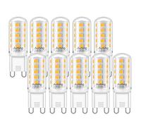 Auting G9 LED Dimmable, Blanc Chaud Ampoule G9 4W 230V Équivalent à 20W-40W Halogène Lumière 400LM,2700K Ampoules Led g9, Lot de 10