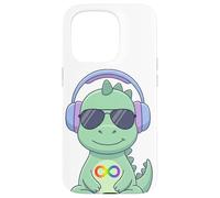 Autism Acceptance Casque Dinosaure Symbole Infini T-Rex Coque pour iPhone 15 Pro