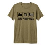 Autism Au Ti SM Tableau périodique des éléments Science Meme T-Shirt Haut de Gamme