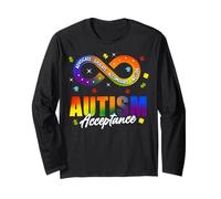 Autism Awareness Acceptance Shirt Infinity Symbol Man Women Manche Longue