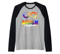 Autism Awareness Acceptance Shirt Infinity Symbol Man Women Manche Raglan