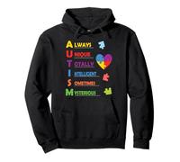 Autism Awareness Autism Acronym and Puzzle Piece Sweat à Capuche