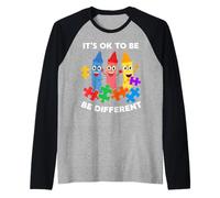 Autism Awareness Day Gift It’s Ok to Be Different Autistic Manche Raglan