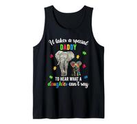Autism Awareness Family Support Shirt Autism Daddy Elephant Débardeur